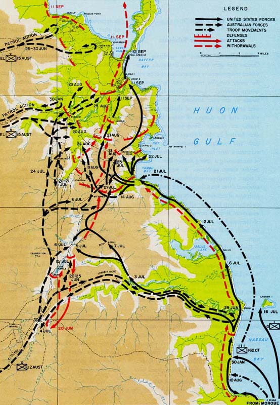 Plate No. 34, Operations, Nassau Bay to Salamaua